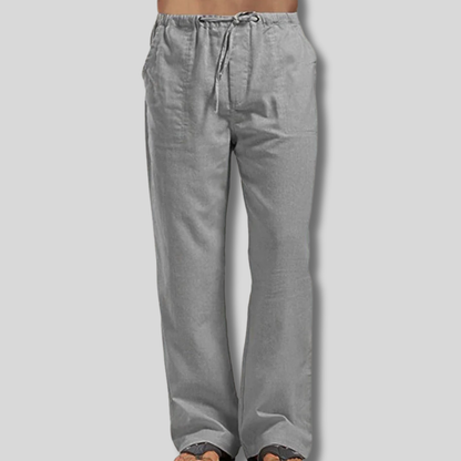 Breezy Summer Linen Relaxed-Fit Trousers for Men