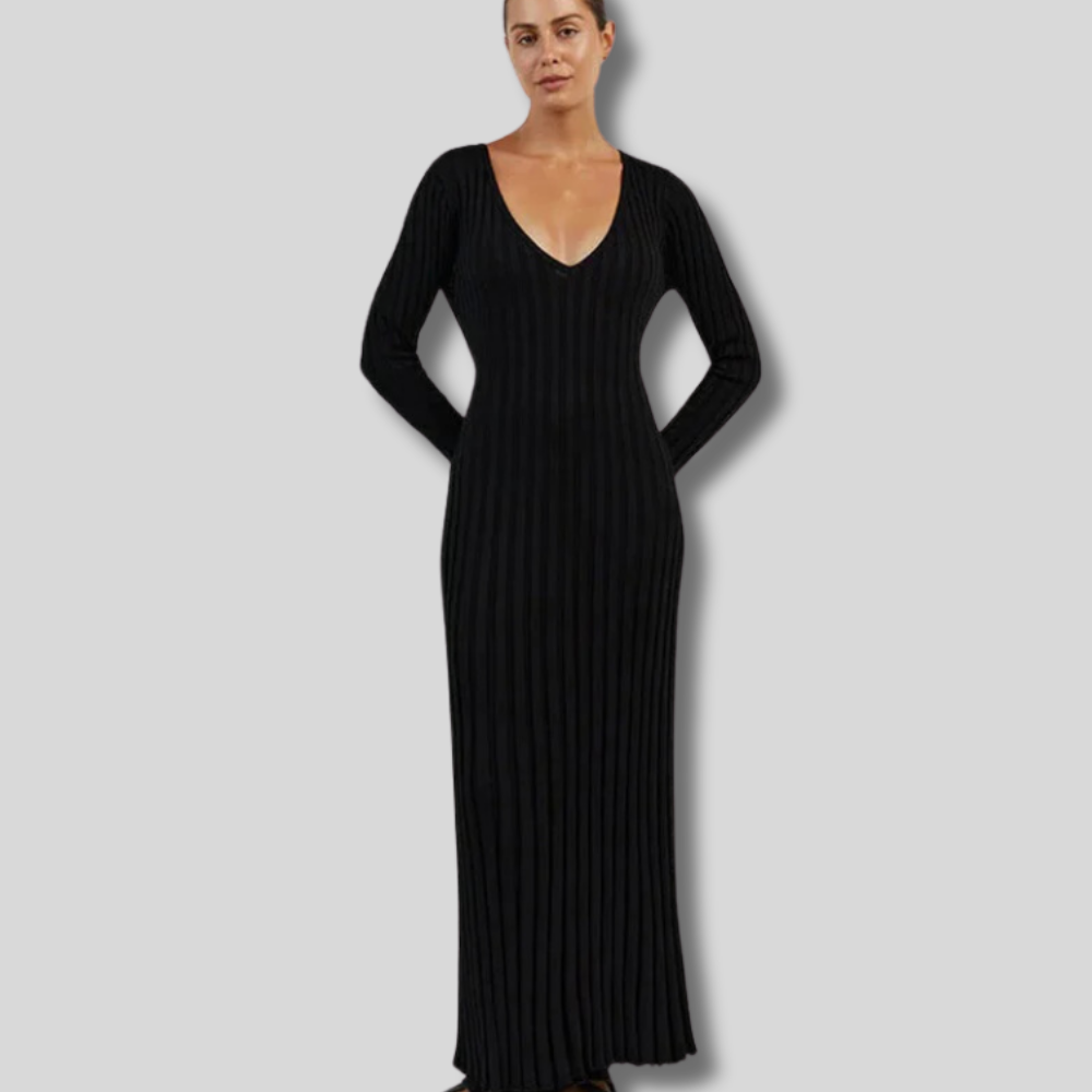 Roxanne - Elegant Knitted Maxi Dress for Effortless Style