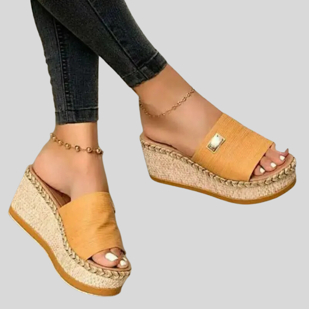 Annag - Stylish Casual Wedge Sandals Featuring a Trendy Espadrille Sole