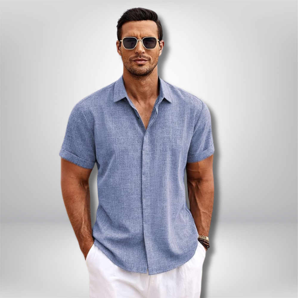 Hayden - Stylish Short-Sleeved Linen Shirt for Effortless Summer Chic