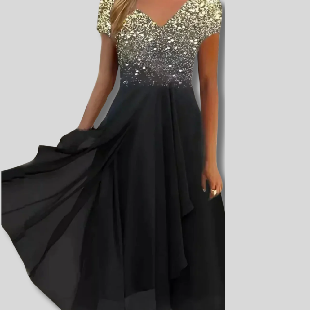 Whitley - Sophisticated Chiffon Midi Dress for Parties | Women's Elegant Attire