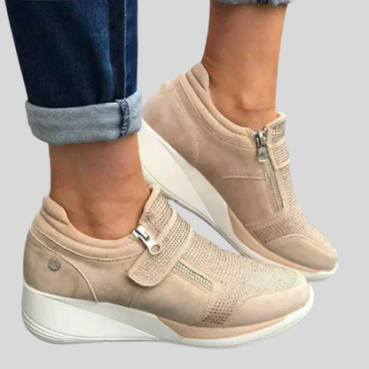 Chloe - Stylish Women's Sneakers Featuring Convenient Zip Closure