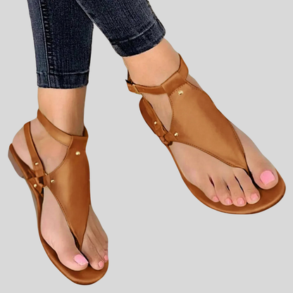 Murron - Stylish Women's Flat Sandals with Chic Buckle Straps