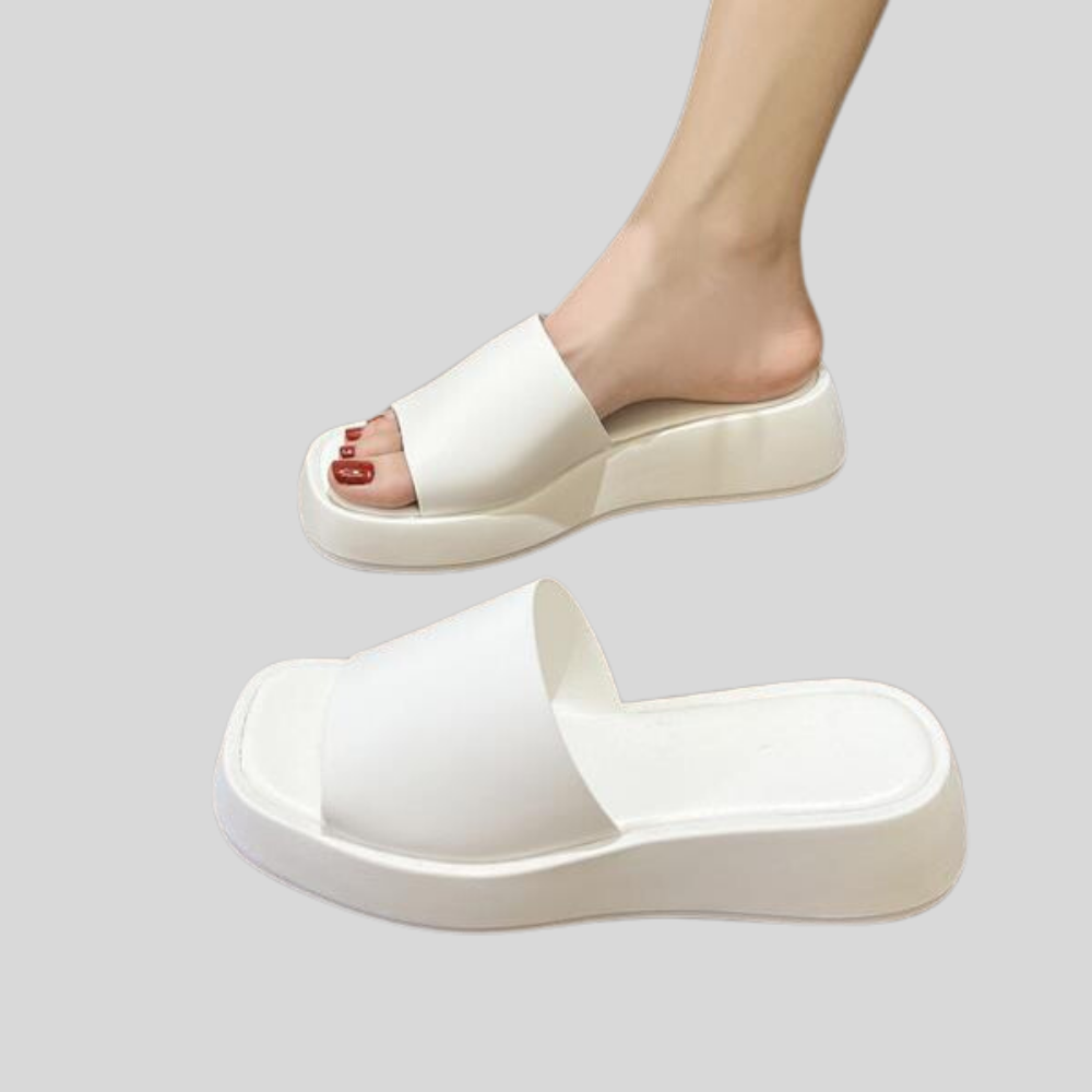 Teagan - Sleek Minimalist Slide Sandals Featuring a Chic Wide Strap