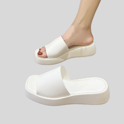 Teagan - Sleek Minimalist Slide Sandals Featuring a Chic Wide Strap
