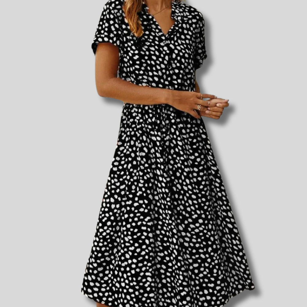 Emily - Effortlessly Chic Bohemian Midi Dress for Summer