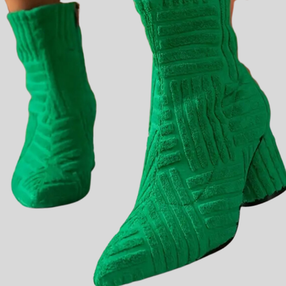 Chic Women's Color Block Heeled Boots for Every Occasion