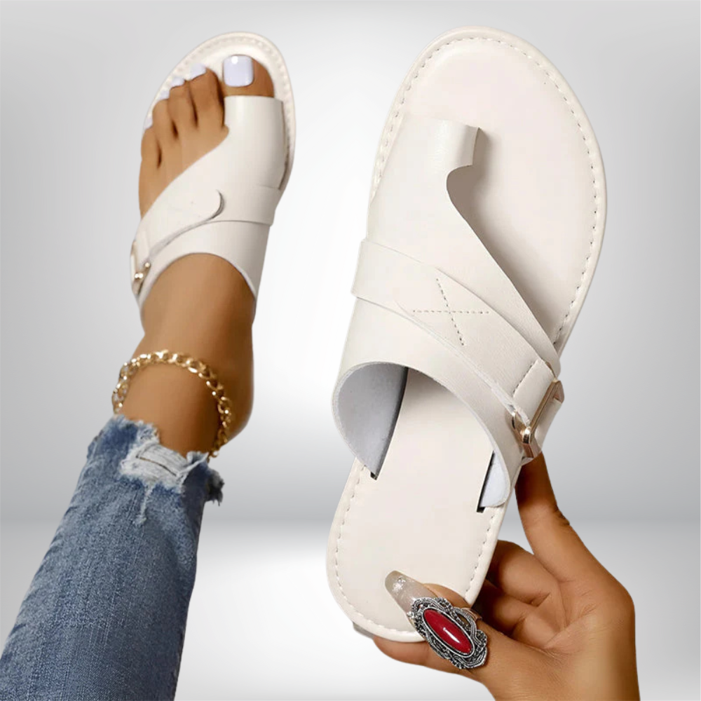 Hayley - Stylish Leather Flip Flops for Ultimate Comfort