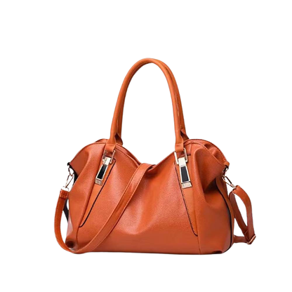 Chic Leather Tote with Dual Handles and Versatile Shoulder Strap