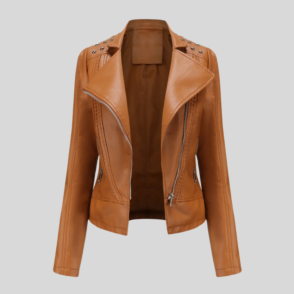Chic Women's Leather Jacket - Jen Collection