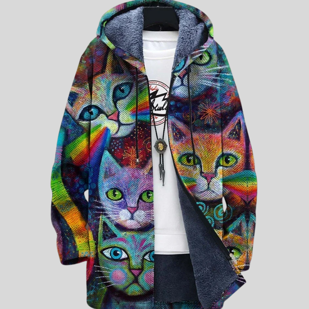 Elevate Your Style with Nyah's Artistic Print Women's Jacket