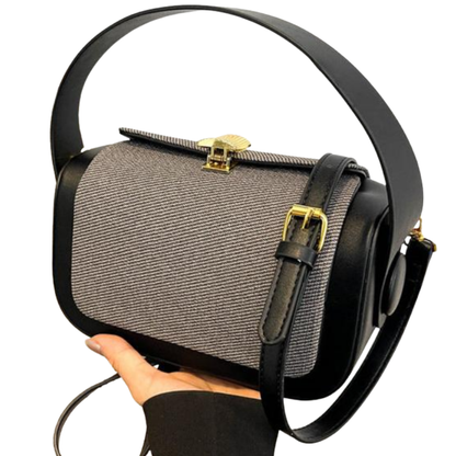 Chic Two-Toned Textured Tote Bag