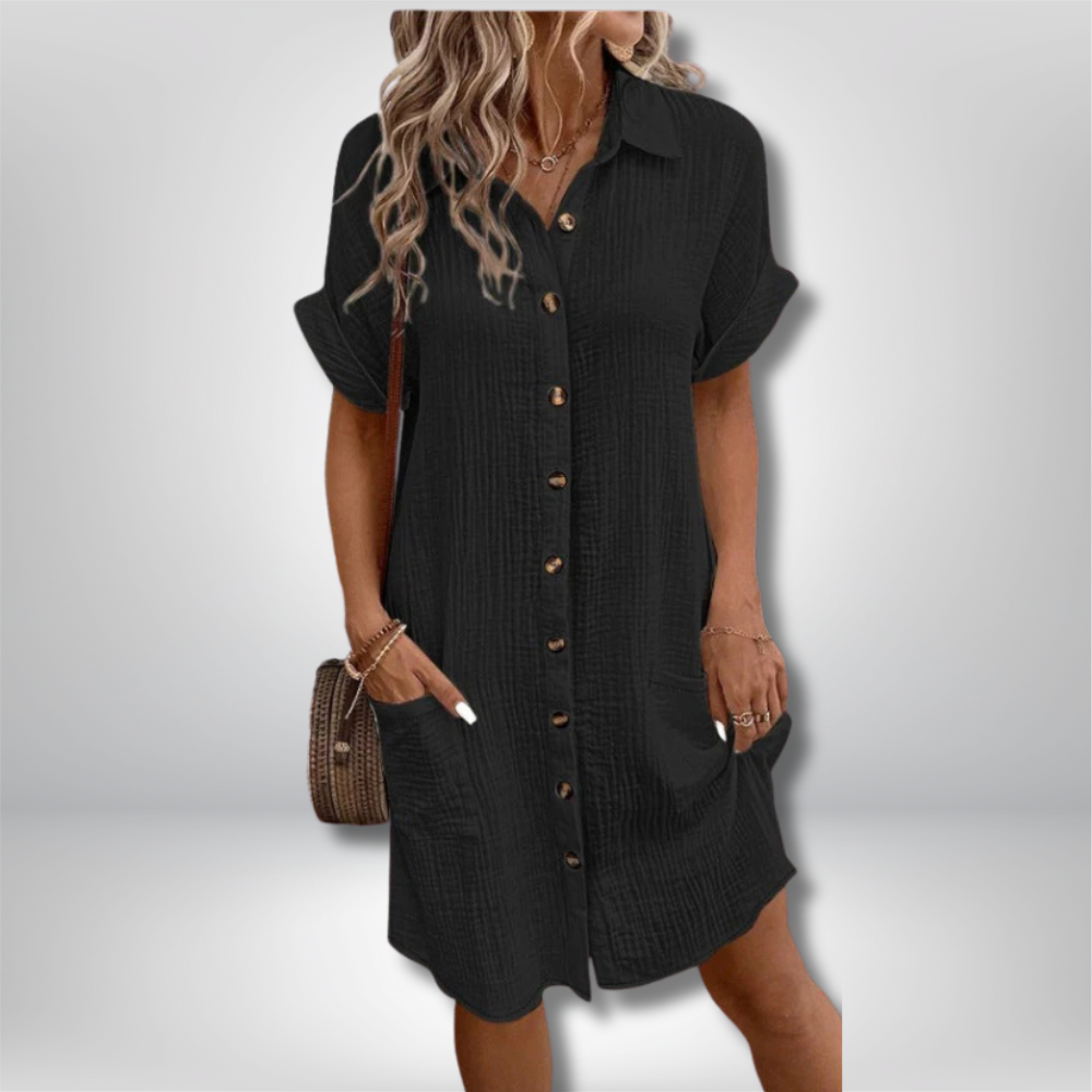 Jessica - Stylish Button-Up Dress for Ultimate Comfort