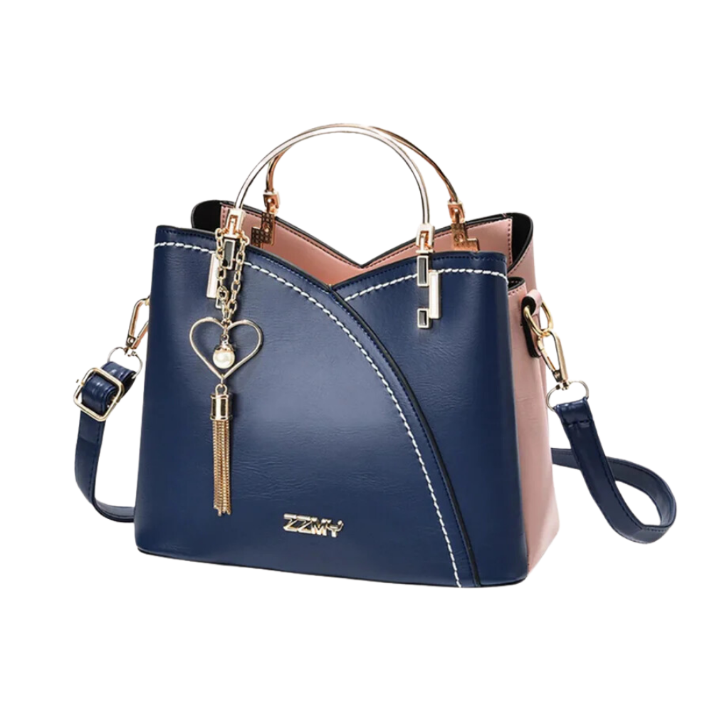 Chic Mini Handbag Featuring Heart-Shaped Zipper