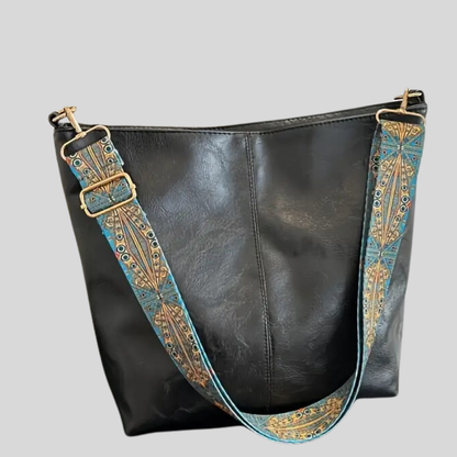 Sleek Vintage-Inspired Leather Tote Bag for Effortless Style