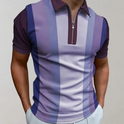 Enzo - Stylish Half-Zip Polo Shirt for Effortless Elegance