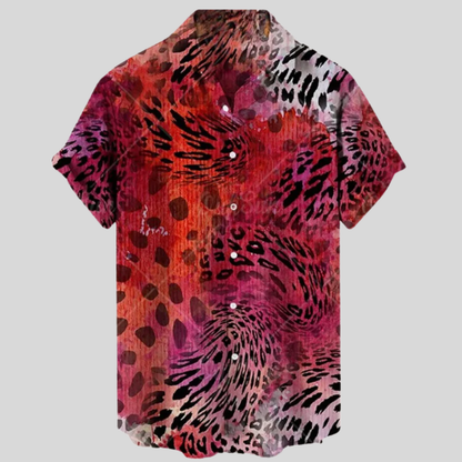 Damian - Stylish and Relaxed Printed Short-Sleeved Shirt for Men