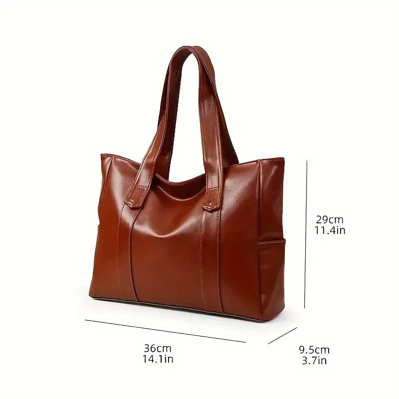 Chic Solid Color Tote Bag for Women