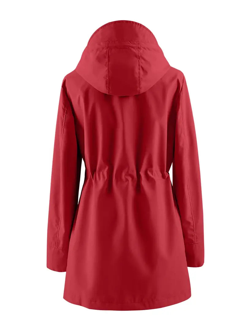 Kiah - Stylish Women's Long Sleeve Rain Coat for Elegance in Any Weather
