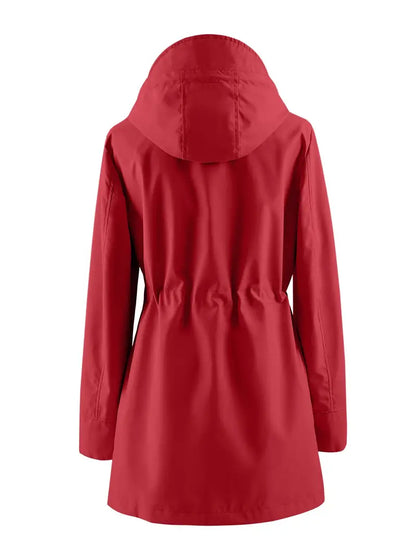 Kiah - Stylish Women's Long Sleeve Rain Coat for Elegance in Any Weather