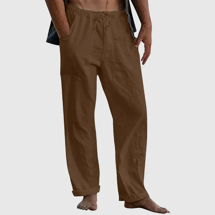 Men's Relaxed Fit Linen Beach Trousers by Adam - Perfect for Summer Adventures!