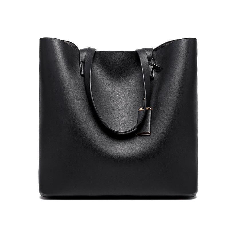 Sleek and Stylish Emilia Black Minimalist Tote Bag