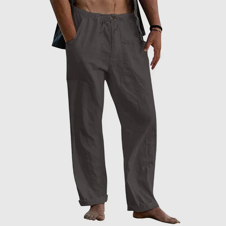 Men's Relaxed Fit Linen Beach Trousers by Adam - Perfect for Summer Adventures!