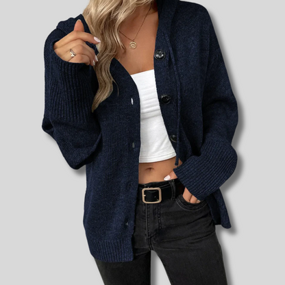 Elara - Stylish Women's Hooded Cardigan for Ultimate Comfort