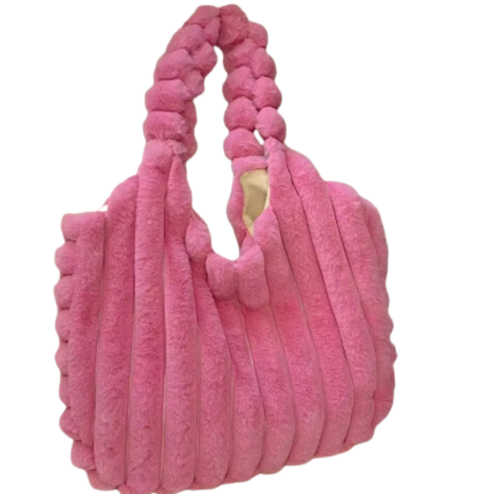 Chic Plush Tote Handbag