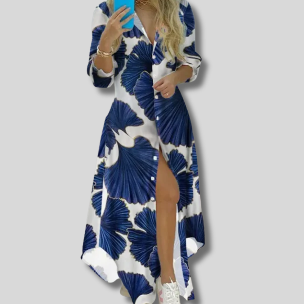 Taylor - Elegant Printed Maxi Beach Dress