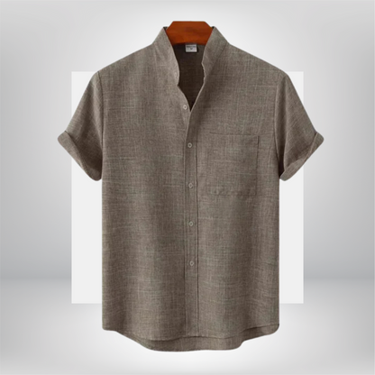 Chase - Stylish Short-Sleeve Linen Shirt for Effortless Casual Chic