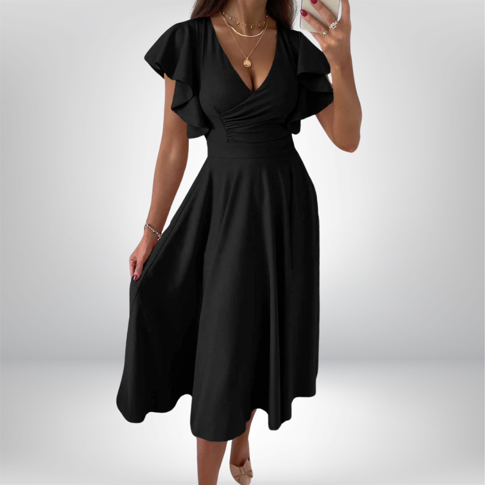 Sophie - Chic and Comfy Ladies V-Neck Casual Dress