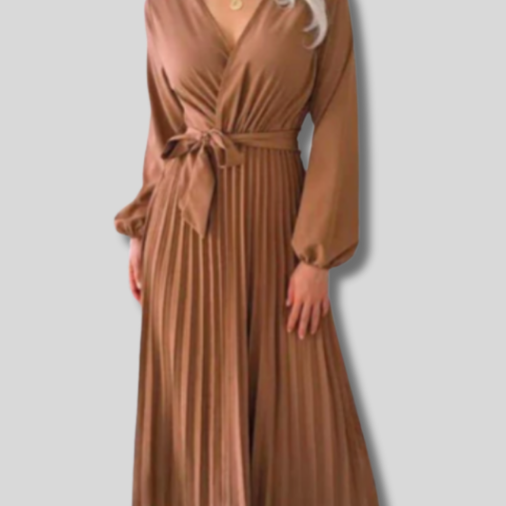 Rosa - Elegant Plisse Maxi Dress for Women - Comfort Meets Style in Casual Fashion