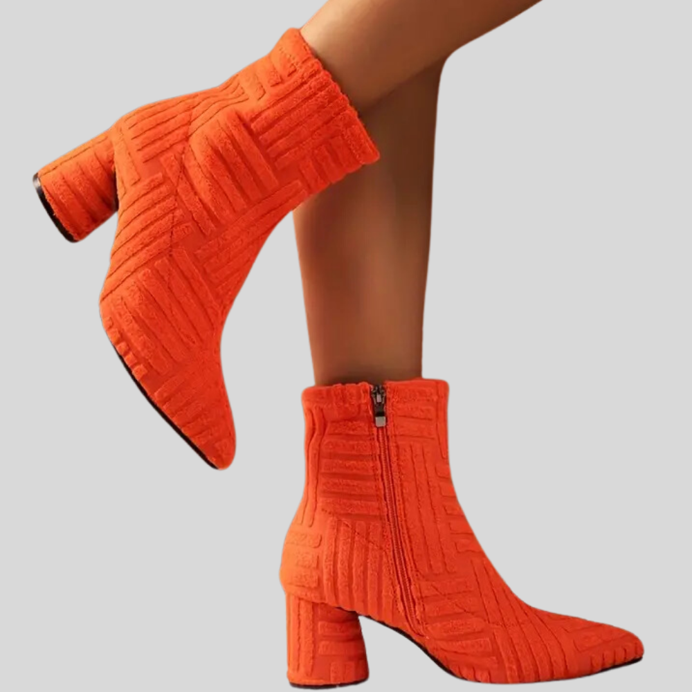 Chic Women's Color Block Heeled Boots for Every Occasion