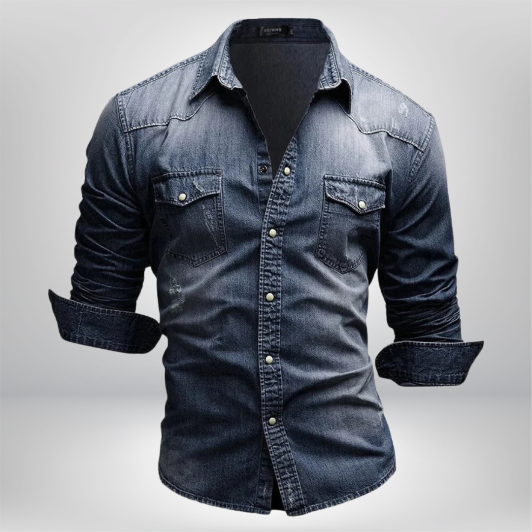 Vintage-Inspired Leo Denim Shirt