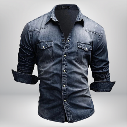 Vintage-Inspired Leo Denim Shirt