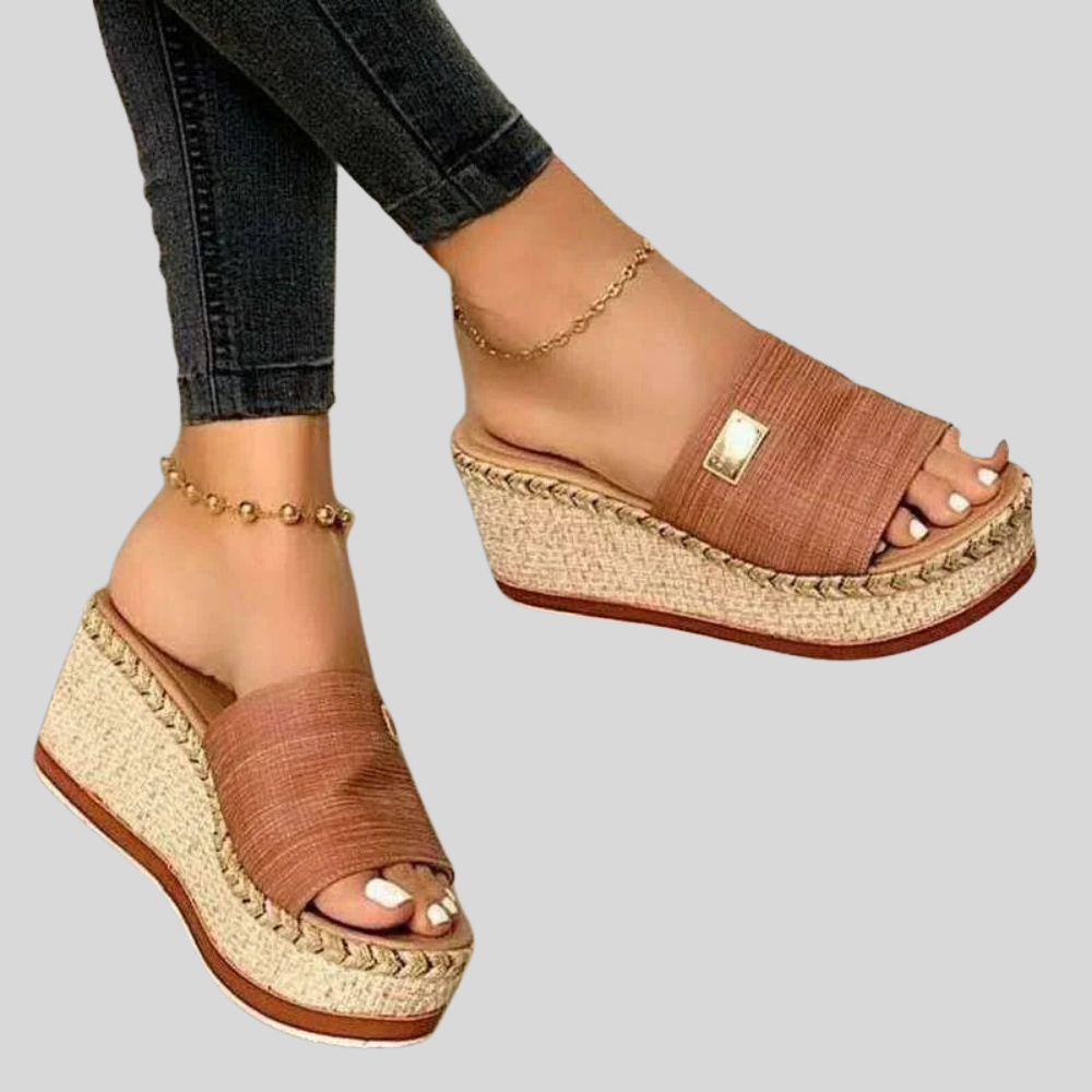 Annag - Stylish Casual Wedge Sandals Featuring a Trendy Espadrille Sole