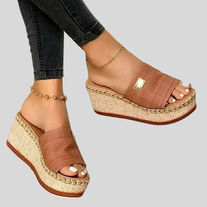 Annag - Stylish Casual Wedge Sandals Featuring a Trendy Espadrille Sole