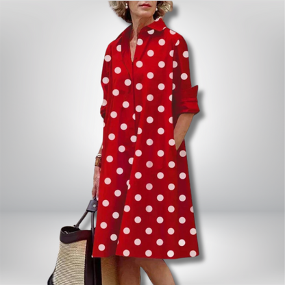 Anouk - Exquisite Cotton Dress for Timeless Elegance