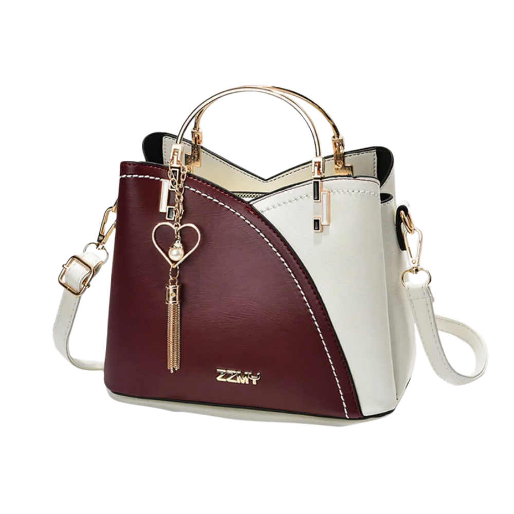 Chic Mini Handbag Featuring Heart-Shaped Zipper