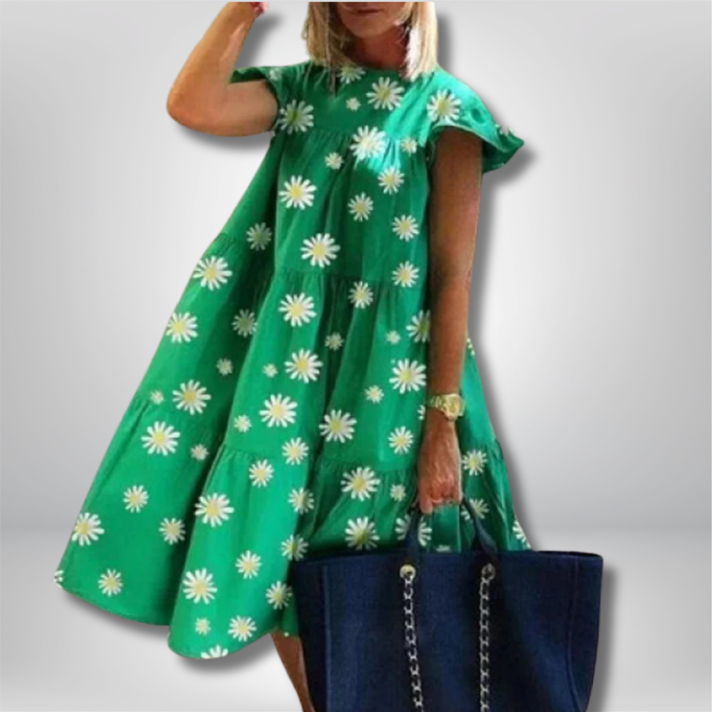 Ferrnanda - Effortlessly Chic Vintage Loose-Fitting Dress