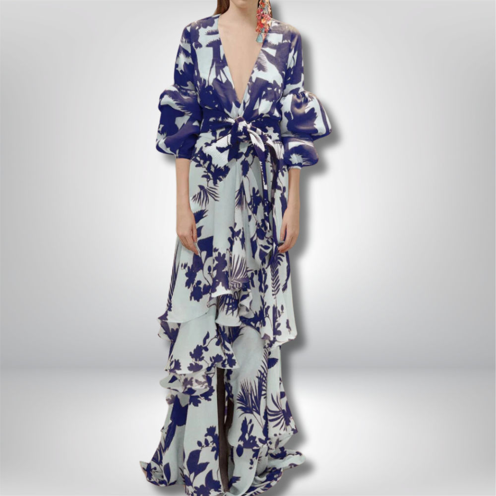 Gabriela - Elegant Chiffon Dress with Stunning Prints for Festive Occasions