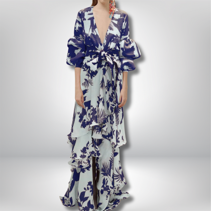 Gabriela - Elegant Chiffon Dress with Stunning Prints for Festive Occasions
