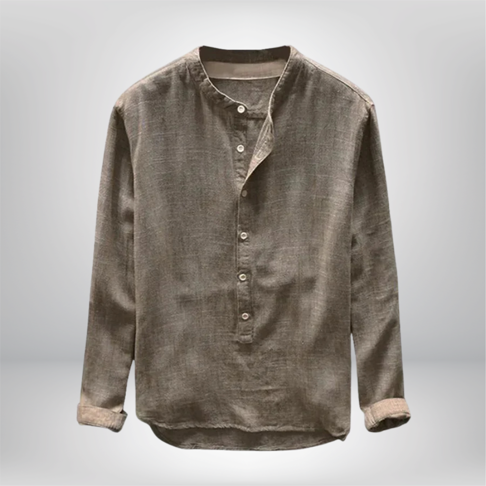 Jett - Elegant Long-Sleeved Linen Shirt for Effortless Style
