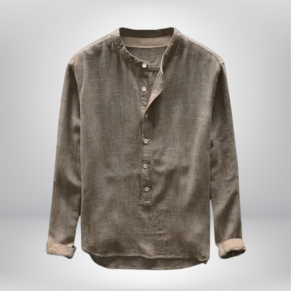 Jett - Elegant Long-Sleeved Linen Shirt for Effortless Style