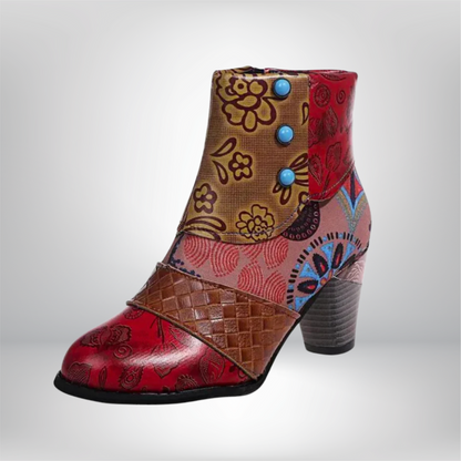 Charlee - Stunningly Painted Ankle Boots