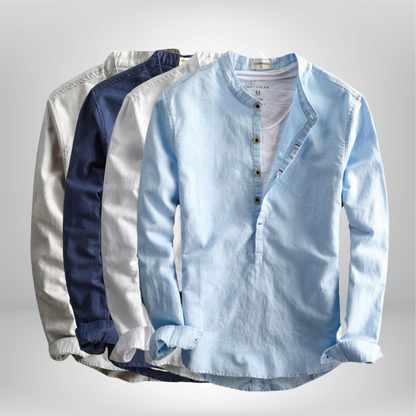 Charlie - Trendy Linen Shirt for Effortless Style