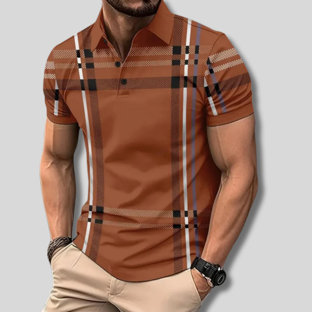 Emilio - Trendy Checkered Polo Shirt for Men