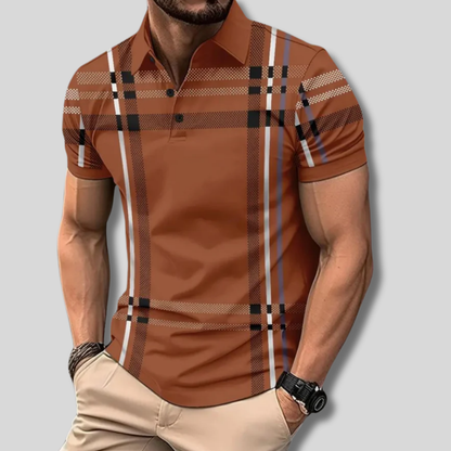 Emilio - Trendy Checkered Polo Shirt for Men