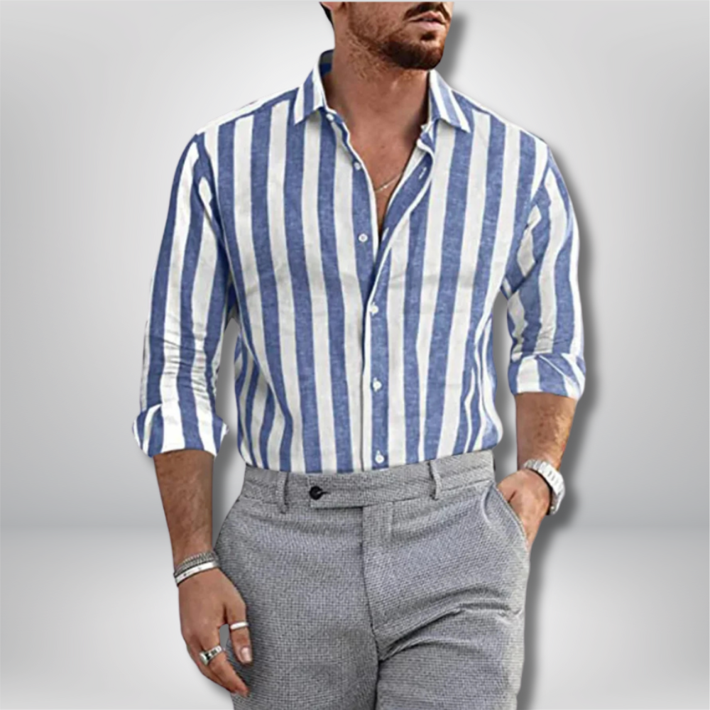Quin - Trendy Striped Summer Shirt for Effortless Style